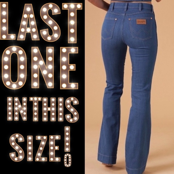 Wrangler women's high rise low dip rinse bootcut jeans Clearance